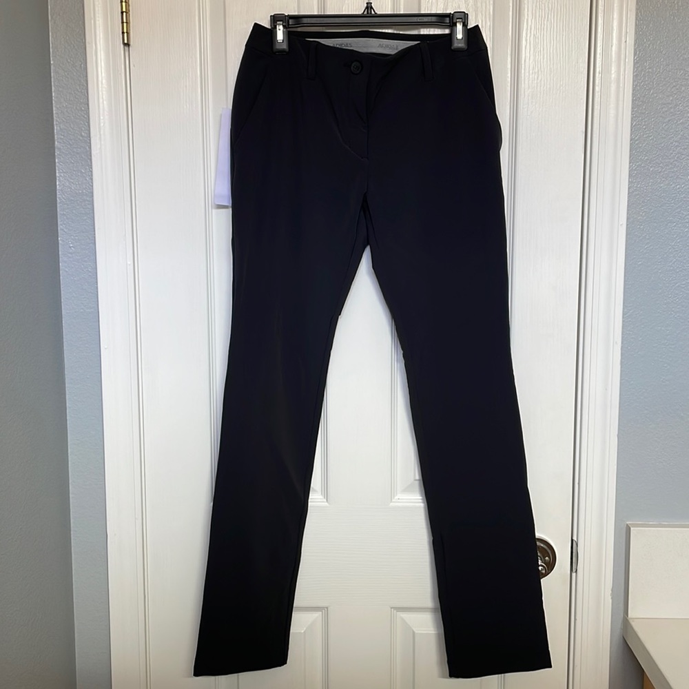 Women’s adidas full length black golf pants size medium NWT